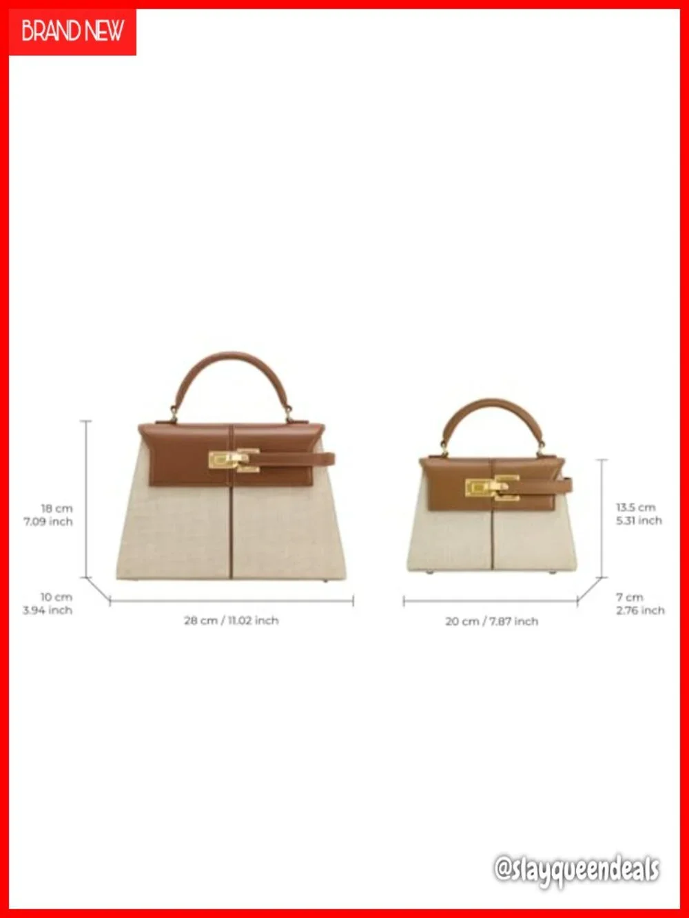 Vegan Leather Top Handle Satchel Bag with Crossbody Strap